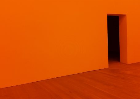 orange room with open door